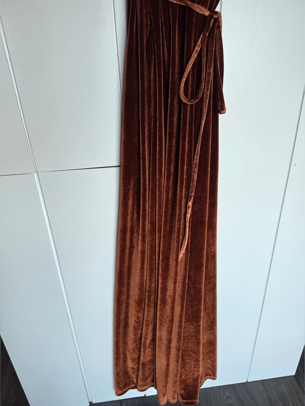 Baltic Born Brown Velvet Wrap Maxi Dress - Picture 16 of 16